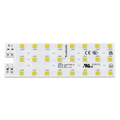 Image of a Lumileds XR 5050 HE LED light source, showcasing its compact design and bright illumination features.