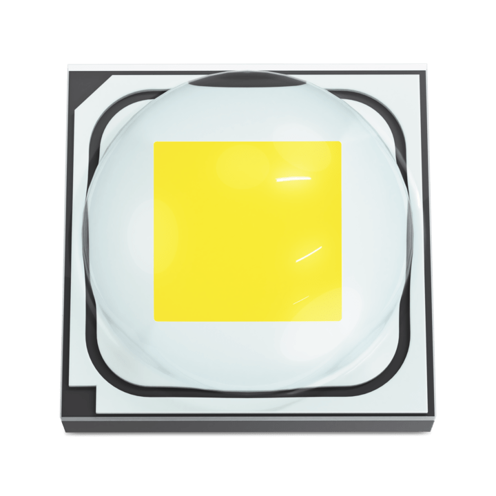The image shows a top view of the HL2X-V LED light, featuring a sleek design with multiple light sources arranged symmetrically.
