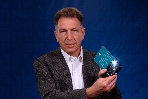 Graph showing LED efficacy improvements over time, illustrating increasing lumens per watt.