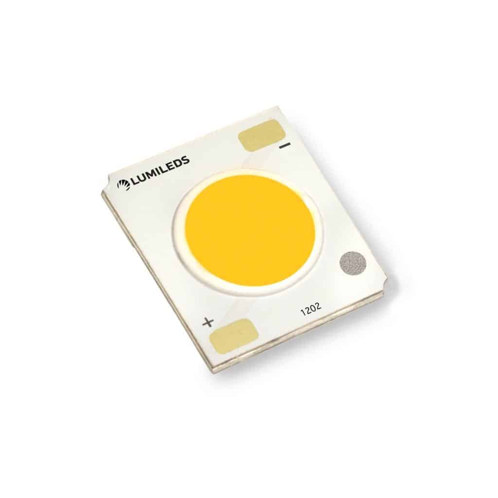 Philips Lumileds logo featuring a stylized light bulb and the brand name in blue and white colors.