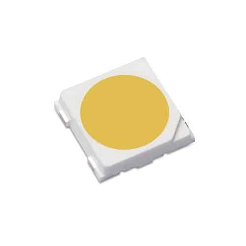 Luxeon 3535L LED chip at an angle, showcasing its compact design and light-emitting surface.