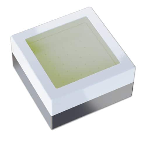 A green Rubix cube with a sleek design, showcasing its vibrant color and modern aesthetic against a white background.
