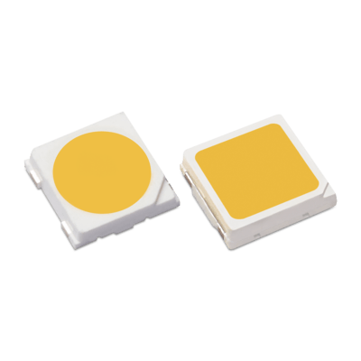 A row of LUXEON 3535L LED chips on a circuit board, showcasing their compact design and bright light output.