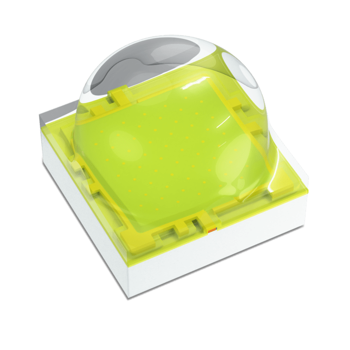 Image of LUXEON C ES Mint LED chip, showcasing its angled design and vibrant mint color against a clean background.