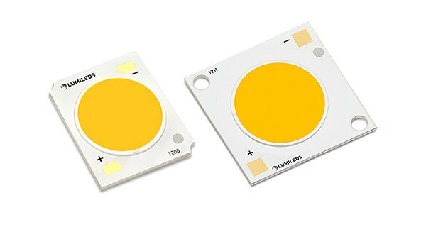 Philips Lumileds logo with blue and white color scheme, featuring stylized text and a light bulb graphic.