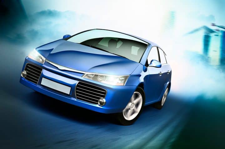 A cozy living room with warm lighting from LUXEON F LED bulbs illuminating a modern sofa and decorative plants.