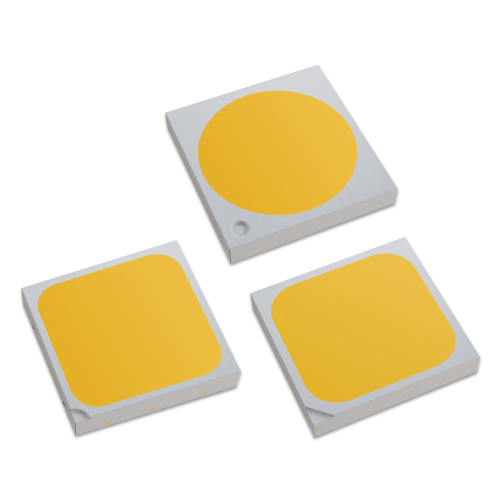 Image of LUXEON 5050 LED components in various colors and configurations, showcasing their design and versatility.
