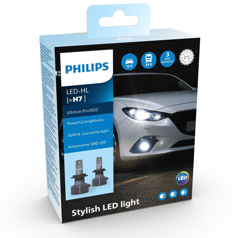 The Philips Ultinon Pro3022 provides a powerful, 6000 Kelvin, light with the stylish, razor-sharp brightness that only LED technology can deliver.